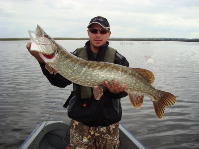 Tomek z pięknym szczupakiem