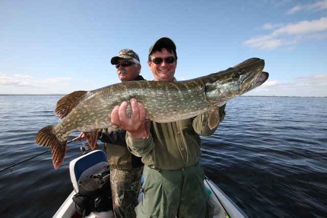Piotr Piotrowski z ponad metrowym szczupakiem