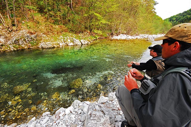 Przepiękna rzeka Trebuscica - Słowenia - Łowienie na muchę - www.przewodnicywedkarscy.pl - Wyprawy wędkarskie