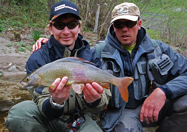 Duży lipień z Idrijcy - Słowenia - Łowienie na muchę - www.przewodnicywedkarscy.pl - Wyprawy wędkarskie